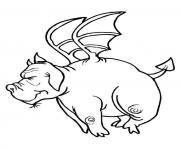 Coloriage dragon facile maternelle simple pour enfant dessin