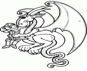 dragon 200 dessin à colorier