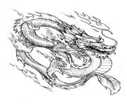 dragon chinois 3 dessin à colorier