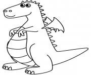 dragon facile pour enfants maternelle dessin à colorier
