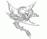 dragon 34 dessin à colorier