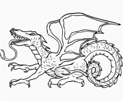 Coloriage tete de dragon dessin