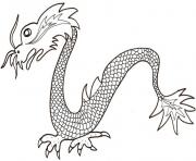 dragon chinois simple dessin à colorier