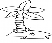 palmier simple enfant dessin à colorier