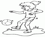 Coloriage footballeur foot sport collectif football 9 enfant dessin