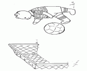 Coloriage footballeur foot enfant ballon dessin