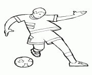 Coloriage footballeur foot sport collectif football 3 dessin