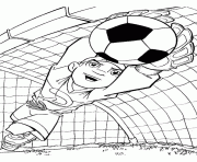 Coloriage footballeur foot lapin en action dessin