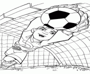 Coloriage footballeur foot but coequipiers dessin