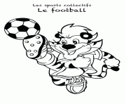 footballeur foot sport collectif football 7 lion dessin à colorier
