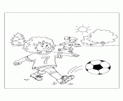 footballeur foot football fille dessin à colorier