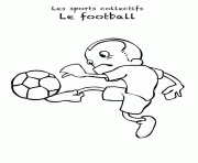 footballeur foot sport collectif football 6 dessin à colorier
