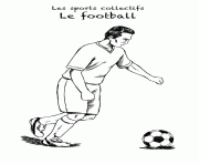 Coloriage footballeur foot numero 9 dessin