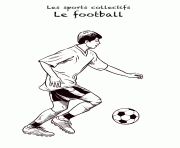 Coloriage footballeur foot sport collectif football 5 dessin