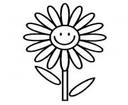 Coloriage fleur simple