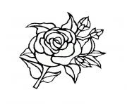 Coloriage fleur et petite fleurs dessin