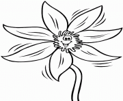 fleur personnage 2 dessin à colorier