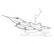Coloriage avion de chasse 22 dessin