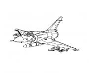 Coloriage dessin d avion de chasse dessin