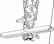 avion abattu dessin à colorier