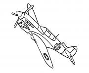 avion de guerre 11 dessin à colorier