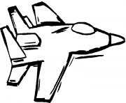 Coloriage avion de chasse 18 dessin