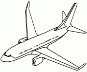 Coloriage avion facile boeing dessin