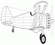 avion de profil dessin à colorier