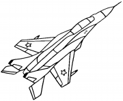 Coloriage avion de chasse 35