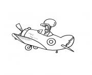 avion militaire dessin à colorier