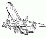 Coloriage avion de chasse 3 dessin