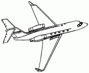 avion 3 dessin à colorier