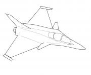 Coloriage avion de chasse 18 dessin