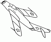 Coloriage avion de chasse 10 dessin