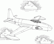 Coloriage avion de chasse 13 dessin