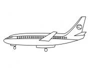 Coloriage avion maternelle facile dessin