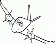 Coloriage avion 2 dessin