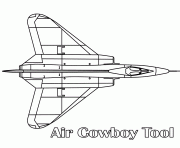 avion de chasse 3 dessin à colorier