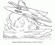 avion de chasse 29 dessin à colorier