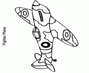 Coloriage avion de chasse 13 dessin