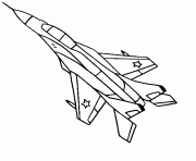 Coloriage avion de chasse 43 dessin