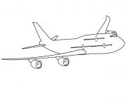 Coloriage avion facile boeing dessin