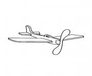 Coloriage dessin d avion de chasse dessin