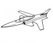 Coloriage avion de chasse 10 dessin