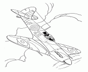 avion de guerre 24 dessin à colorier