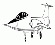 avion de combat dessin à colorier