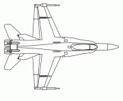 Coloriage avion de guerre 13 dessin