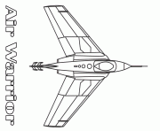 Coloriage avion de chasse 25 dessin