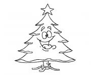 Coloriage sapin noel rigolo