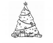 Coloriage sapin de noel lutins dessin